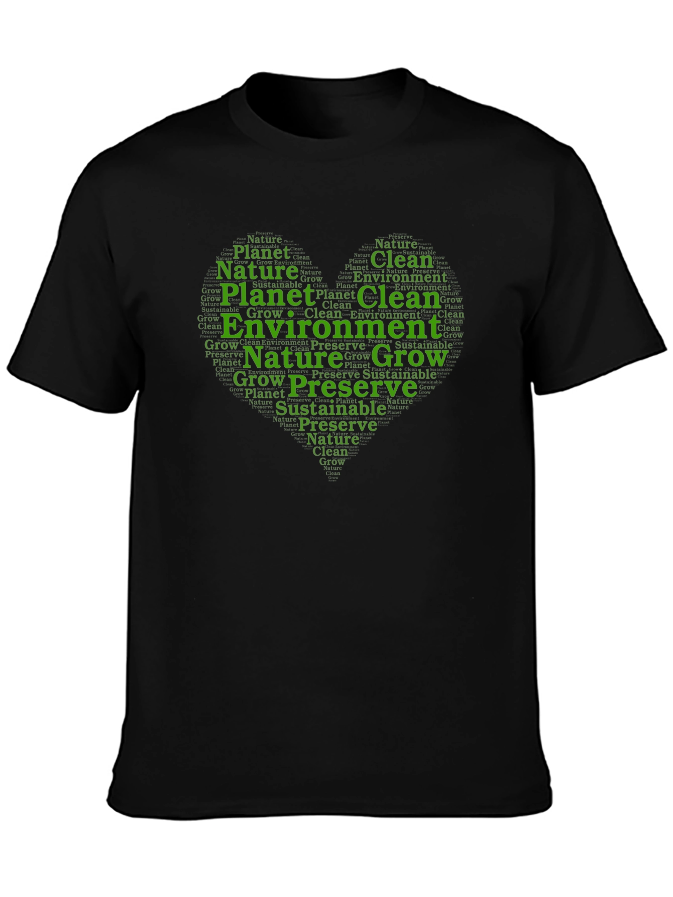 Eco-Friendly Word Art T-Shirt