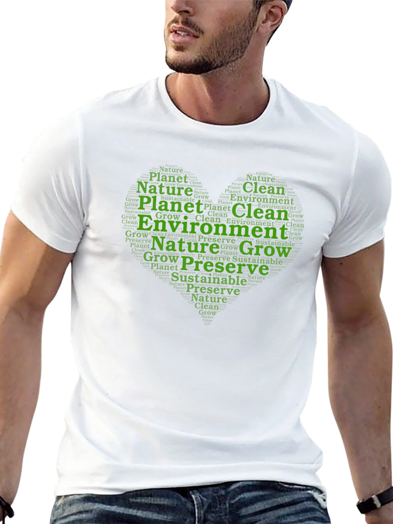 Eco-Friendly Word Art T-Shirt