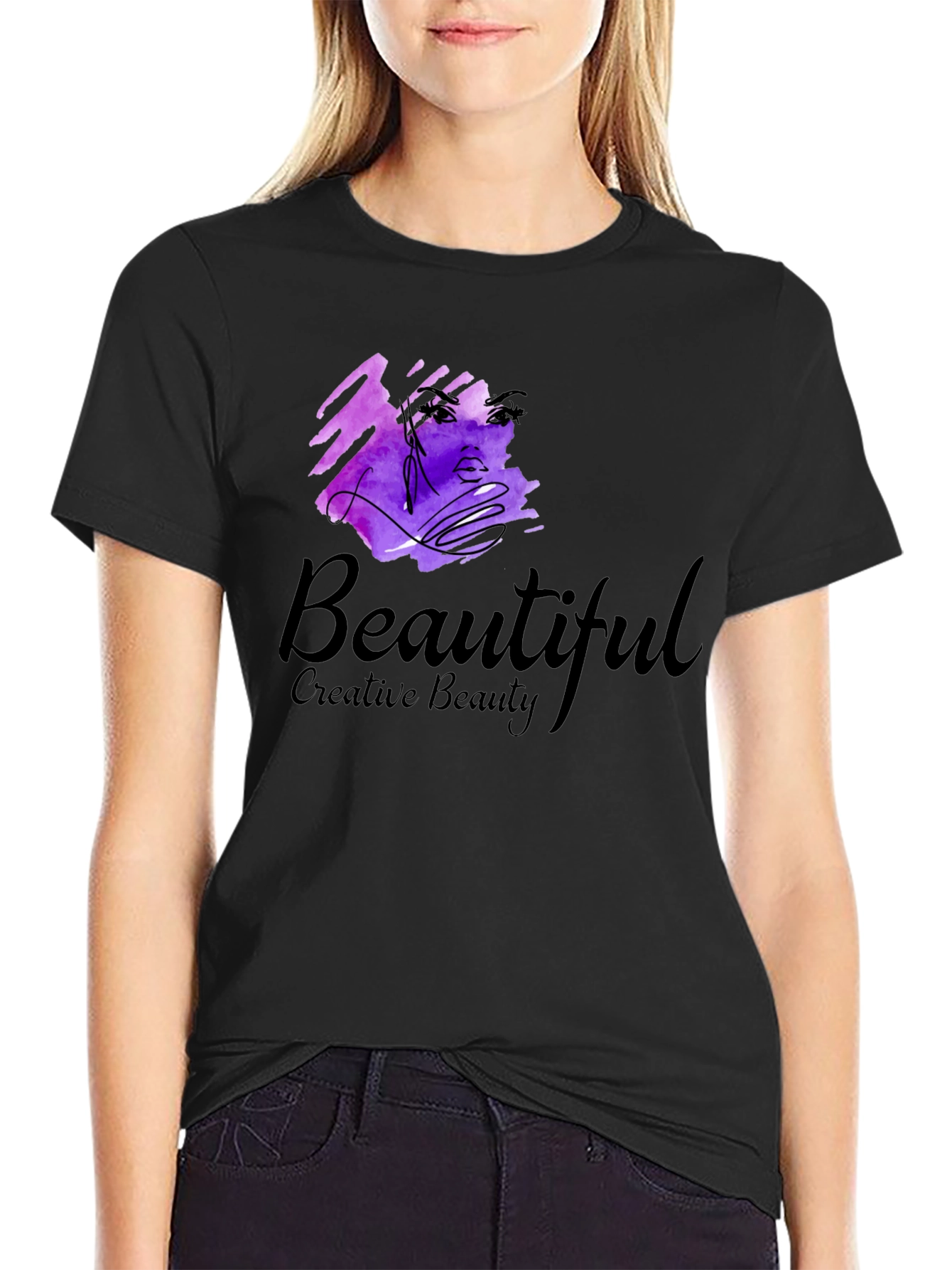 Creative Beauty Black T-Shirt