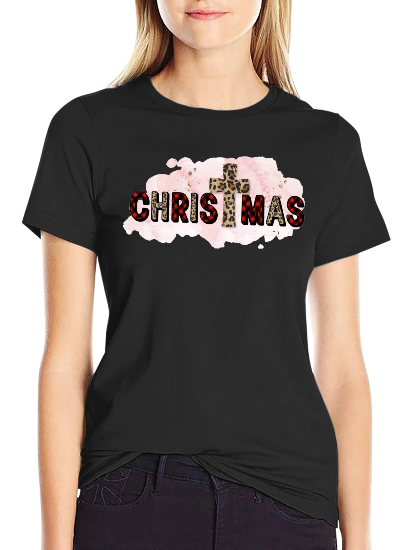 Christian Christmas Black T-Shirt