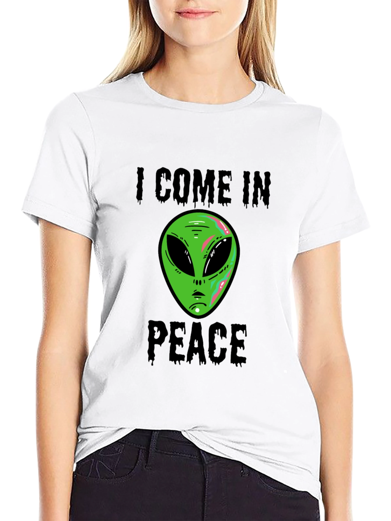 I Come In Peace Alien Graphic T-Shirt