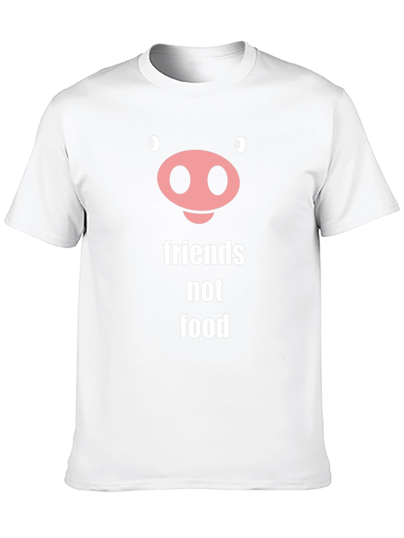 Friends Not Food Pig Graphic Tee Vegan Shirt