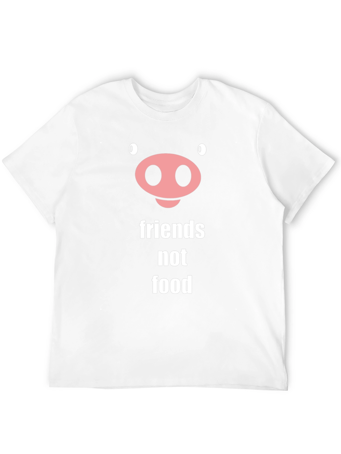 Friends Not Food Pig Graphic Tee Vegan Shirt