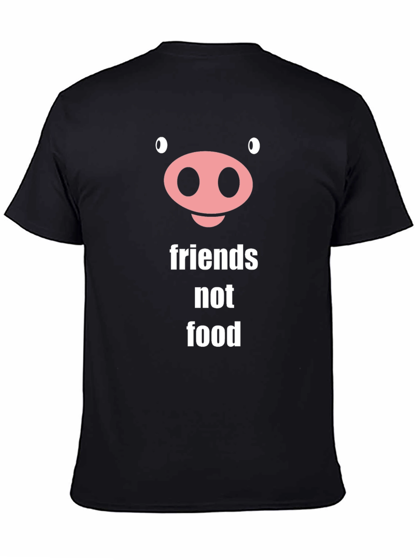 Friends Not Food Pig Graphic Tee Vegan Shirt