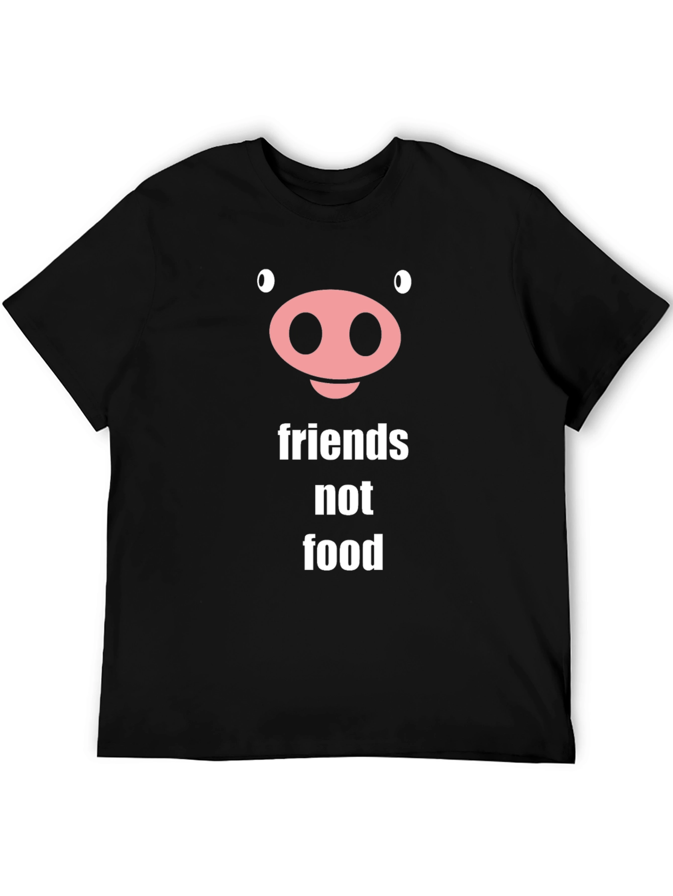 Friends Not Food Pig Graphic Tee Vegan Shirt