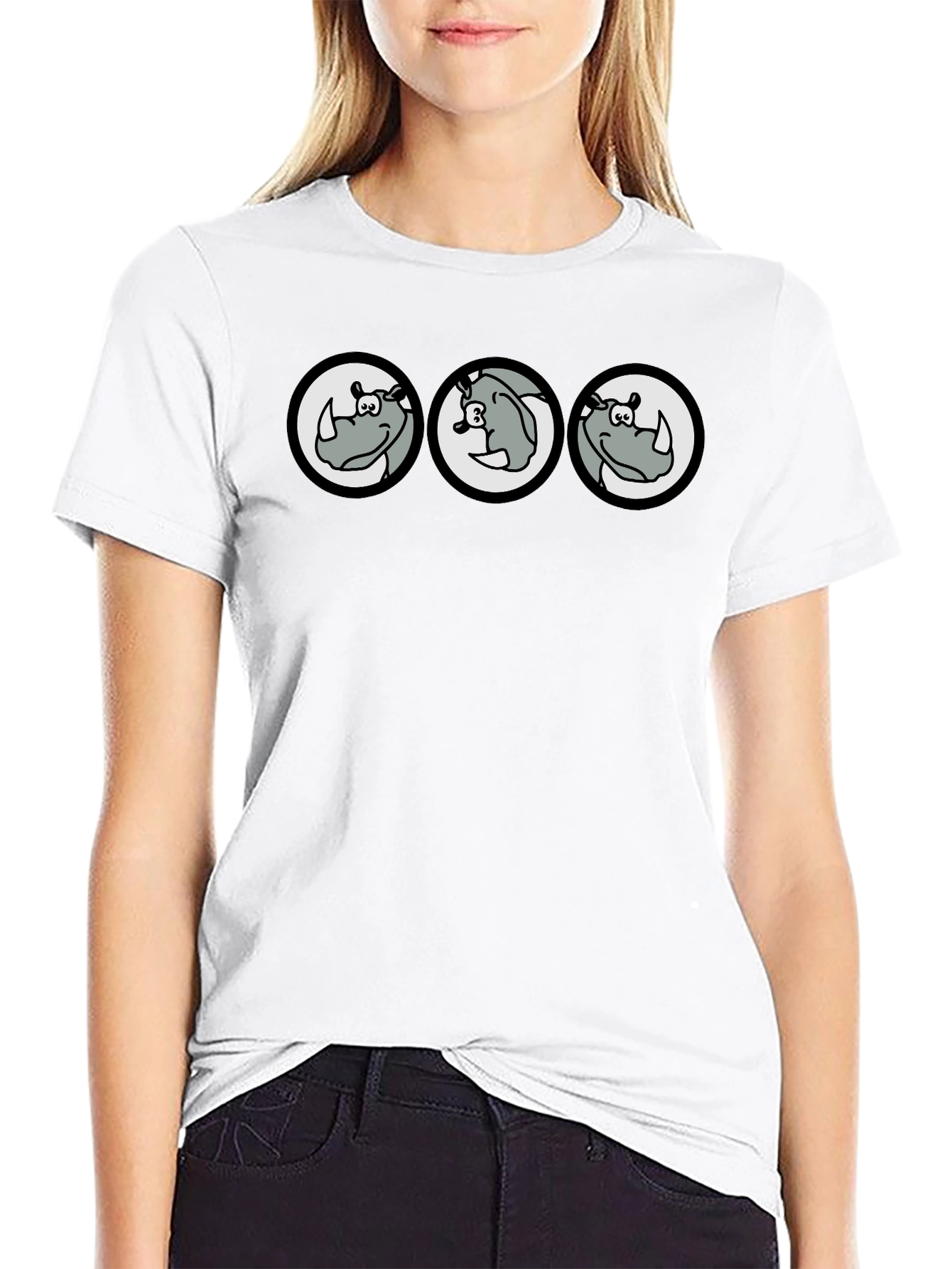 Cartoon Rhino T-Shirt
