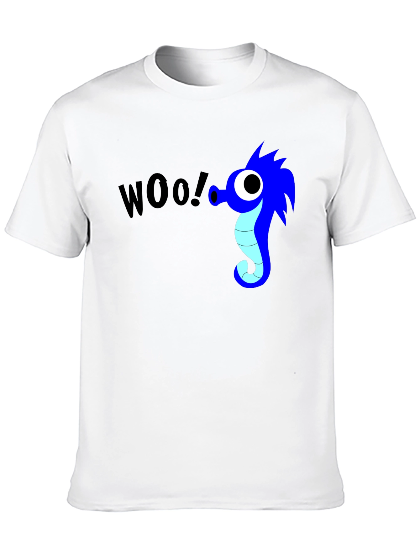 Woo! Seahorse Graphic Black T-Shirt
