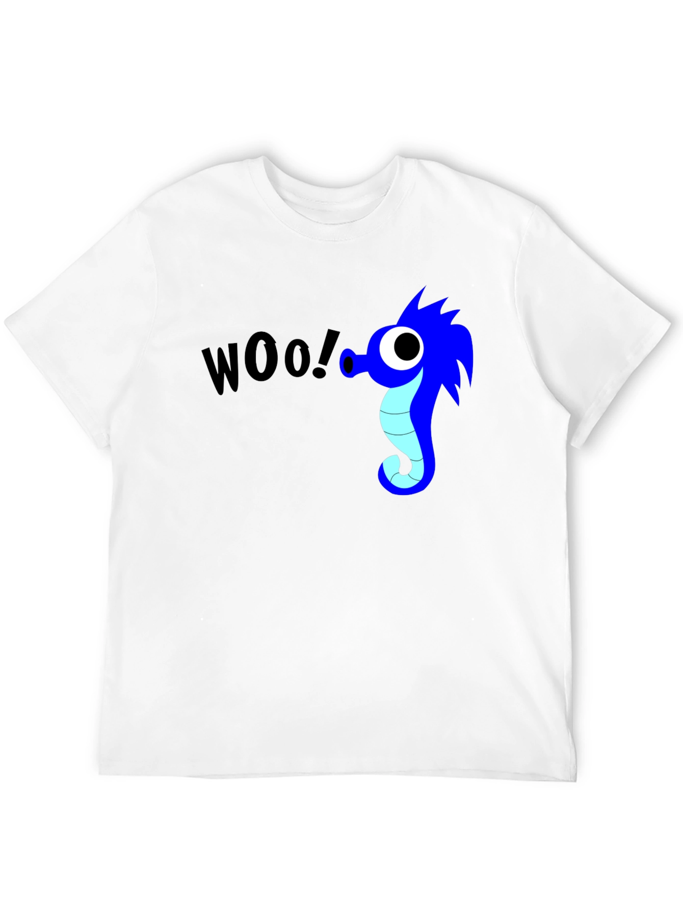 Woo! Seahorse Graphic Black T-Shirt