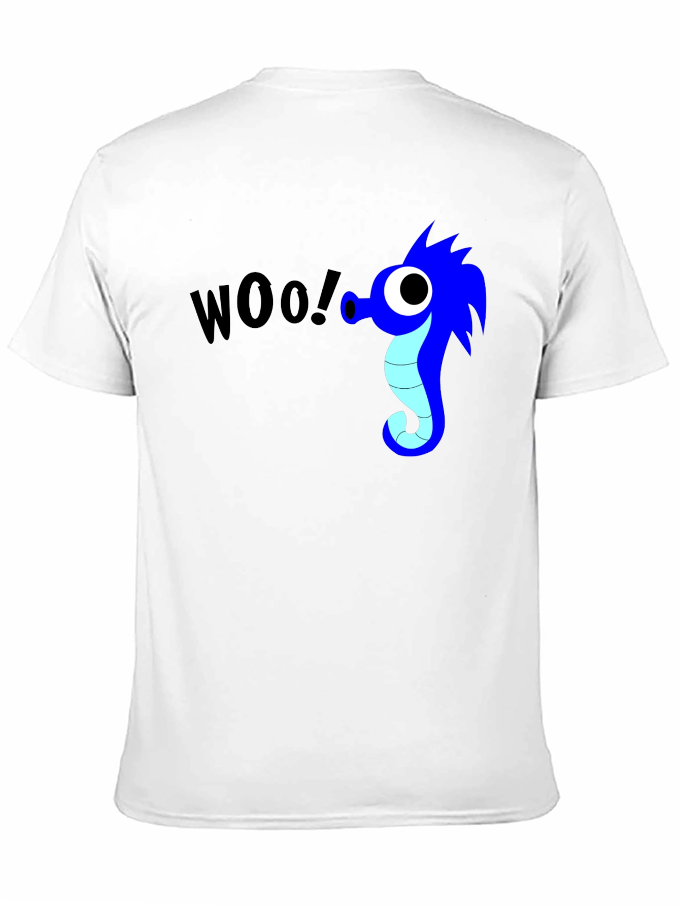 Woo! Seahorse Graphic Black T-Shirt