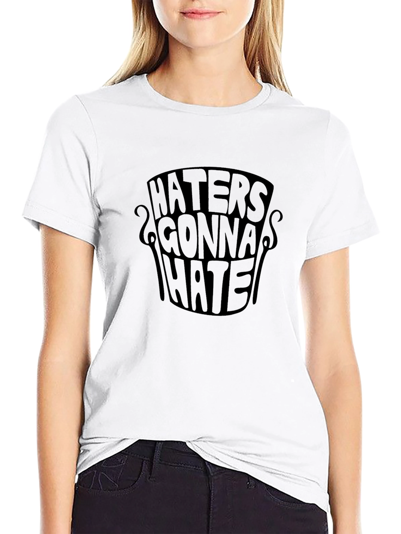 Haters Gonna Hate Black Graphic Tee