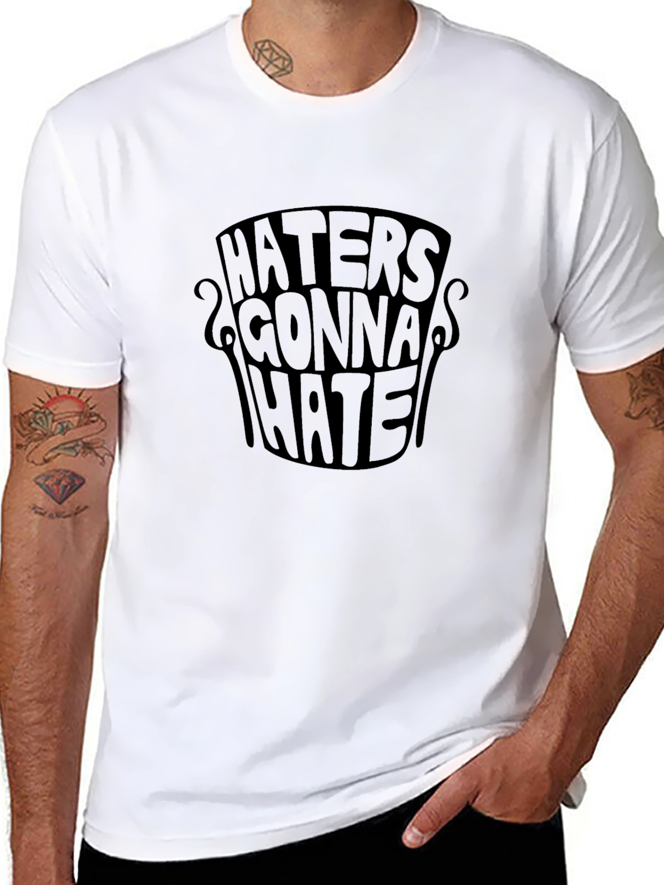 Haters Gonna Hate Black Graphic Tee