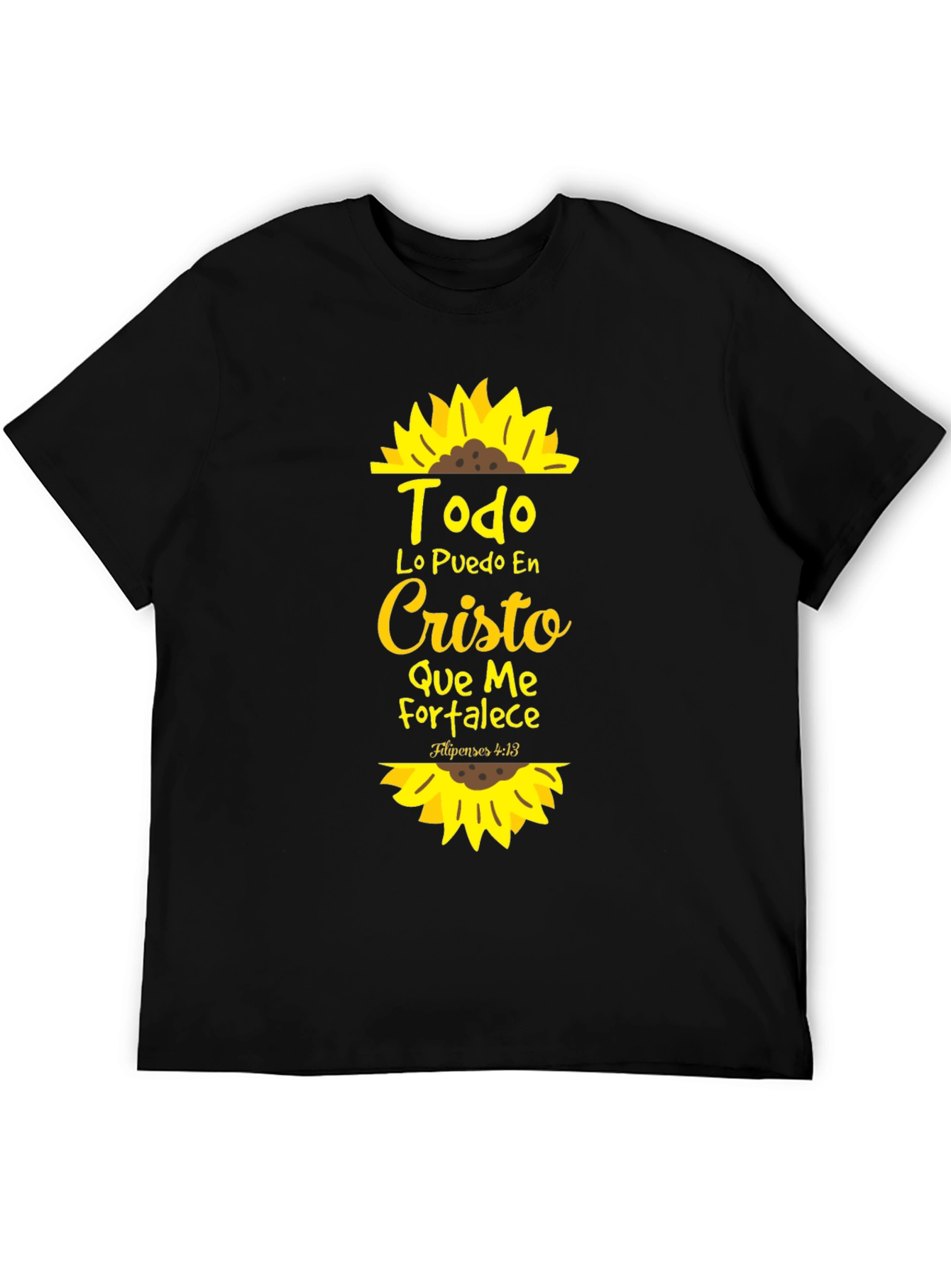 Todo Lo Puedo En Cristo Sunflower T-Shirt