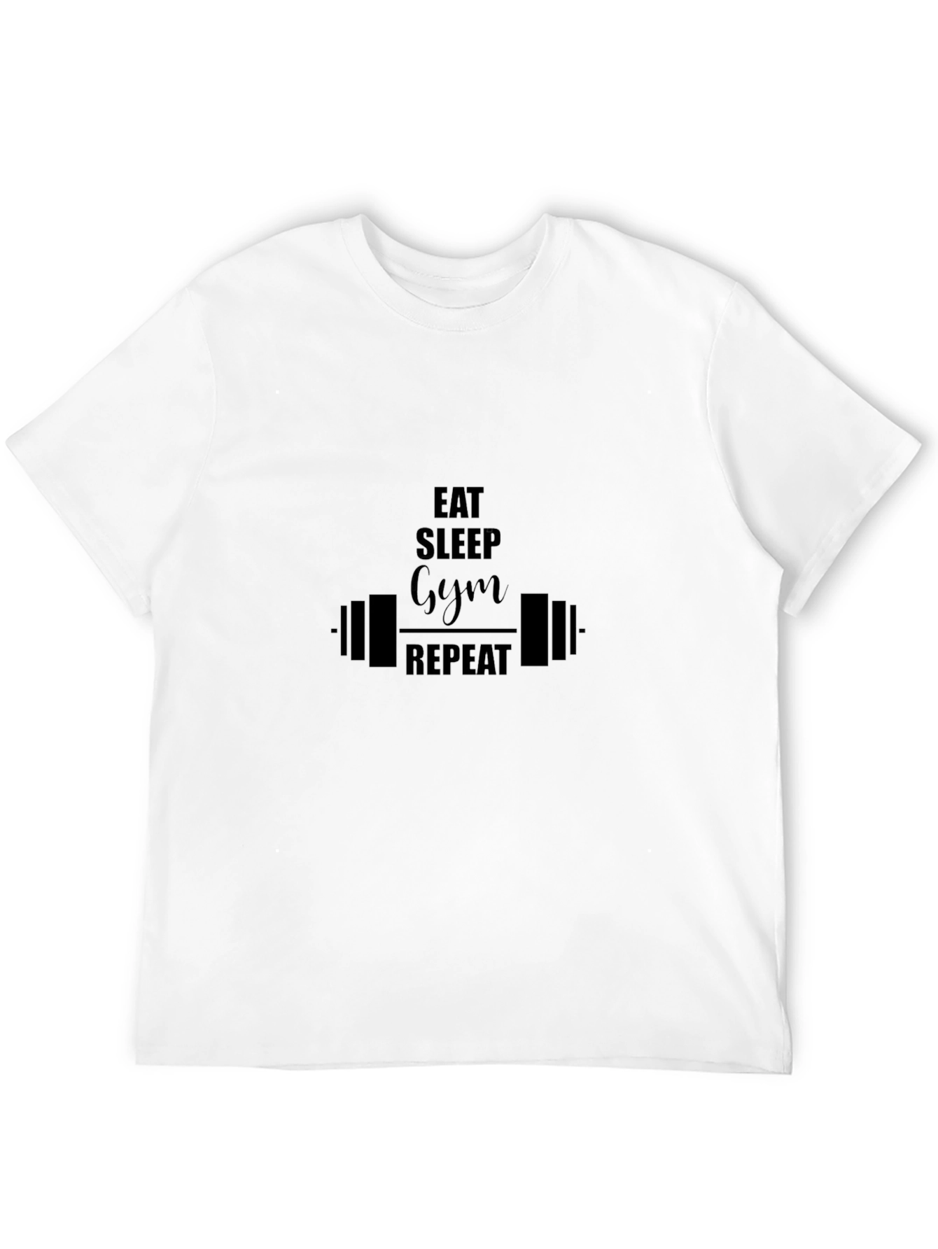 Eat Sleep Gym Repeat Black T-Shirt