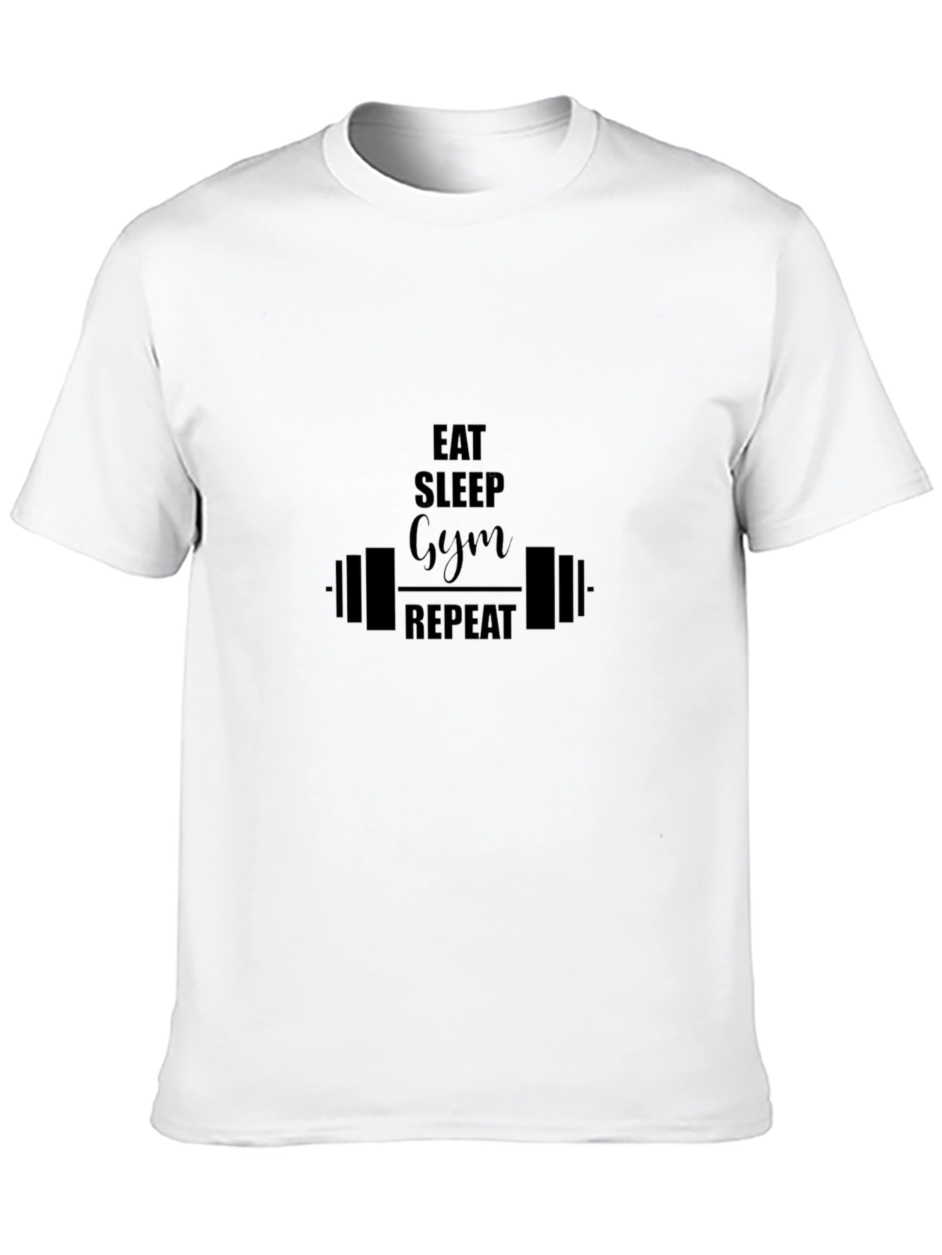 Eat Sleep Gym Repeat Black T-Shirt