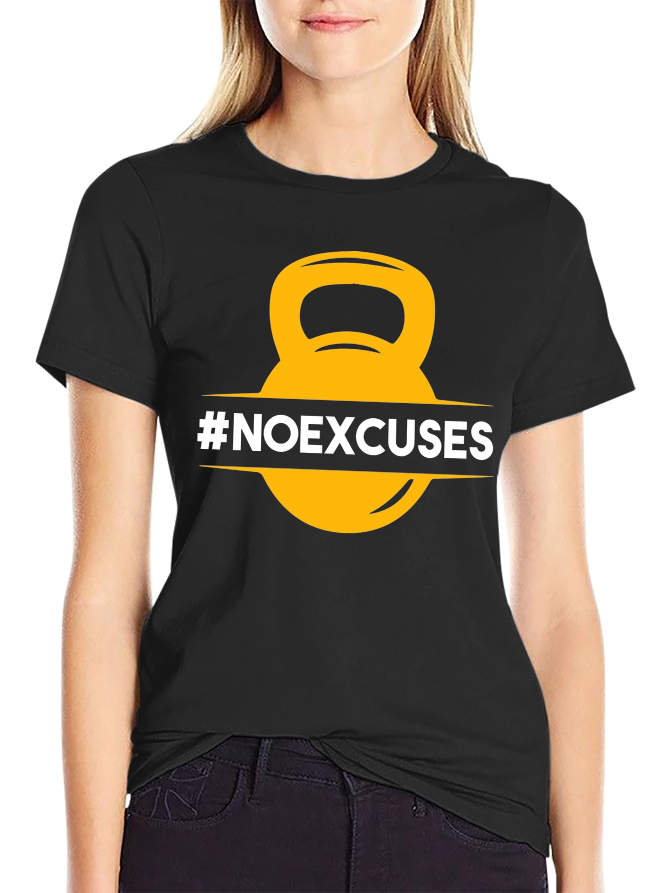 No Excuses Kettlebell T-Shirt - Fitness Motivation