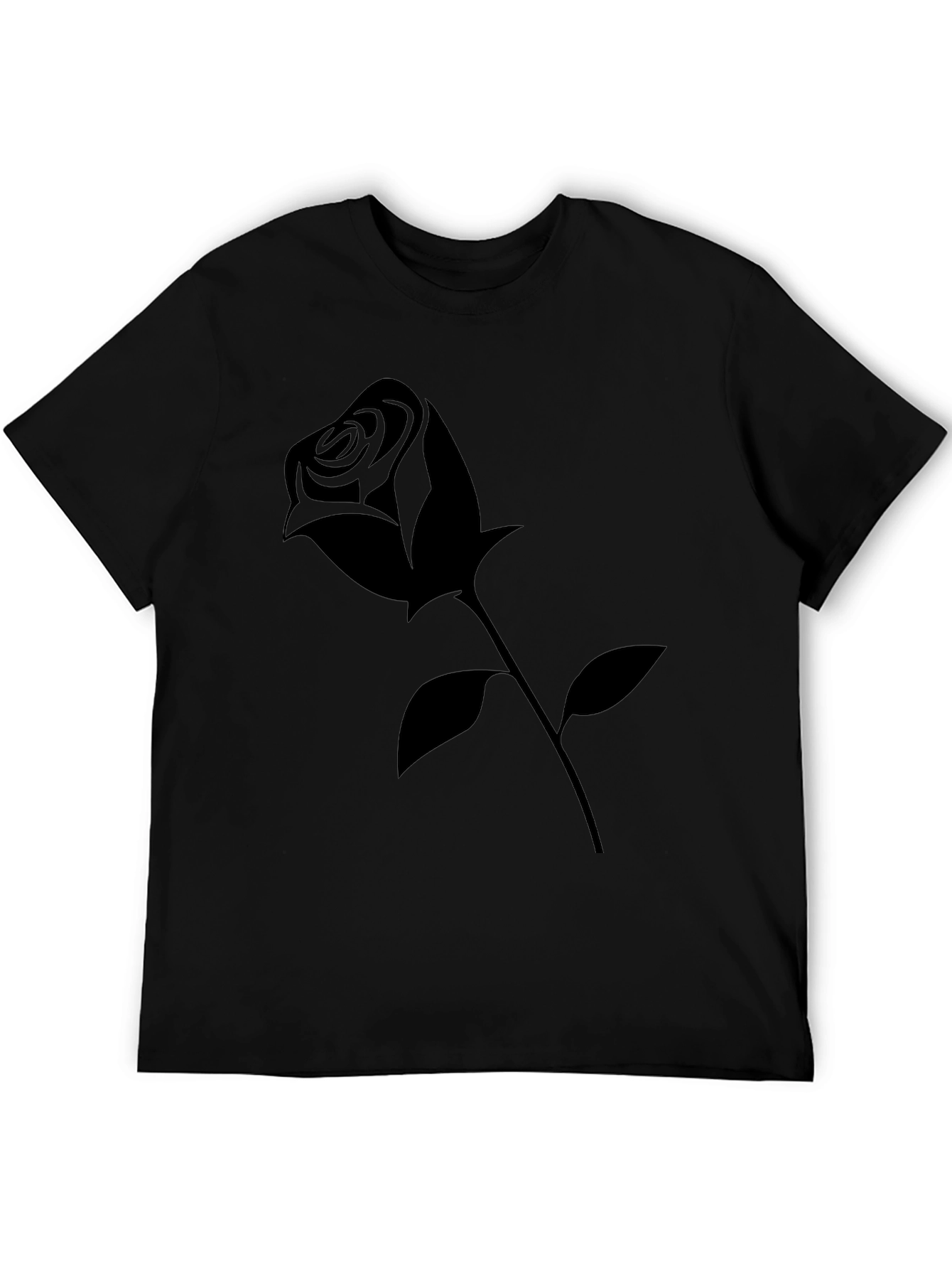 Black Rose Graphic Tee - Modern Casual Style