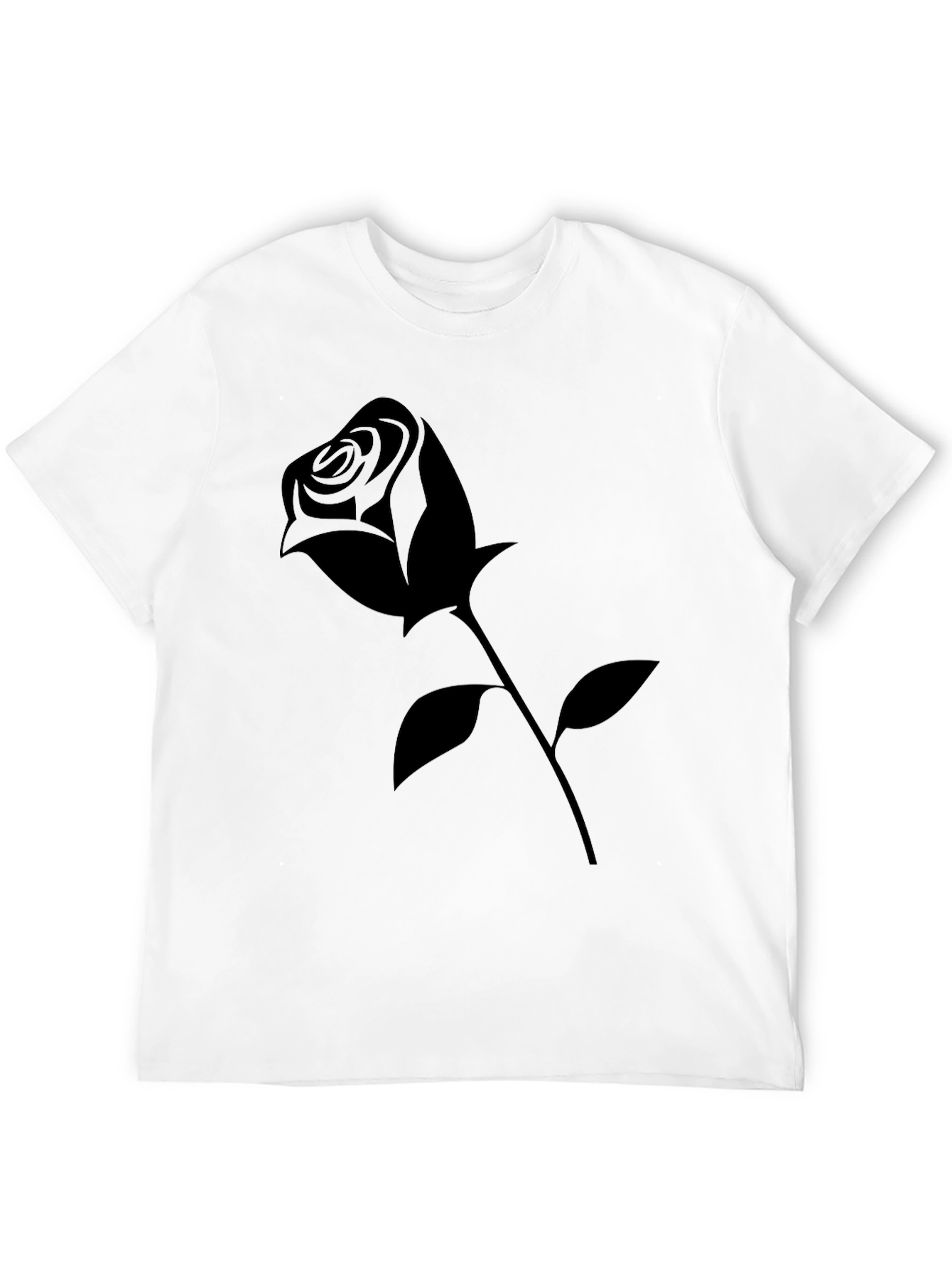 Black Rose Graphic Tee - Modern Casual Style