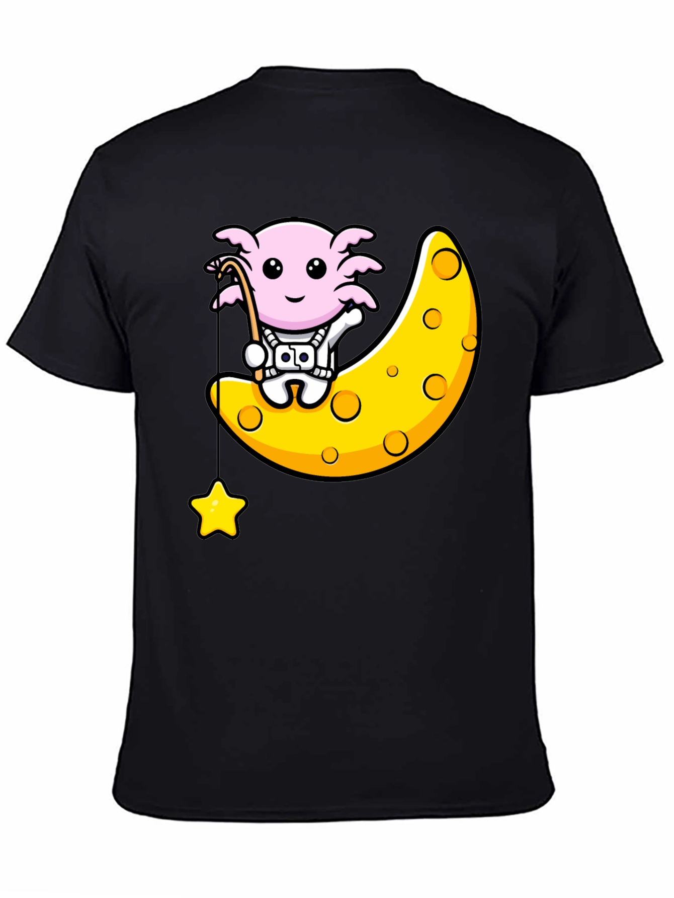 Axolotl Astronaut on Moon T-Shirt