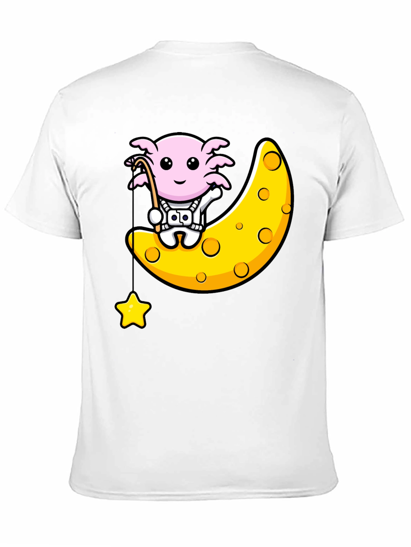 Axolotl Astronaut on Moon T-Shirt