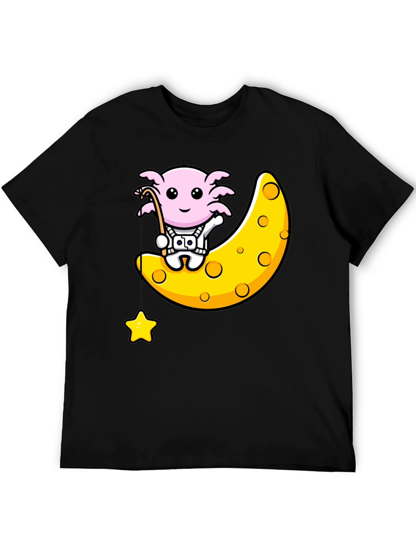 Axolotl Astronaut on Moon T-Shirt