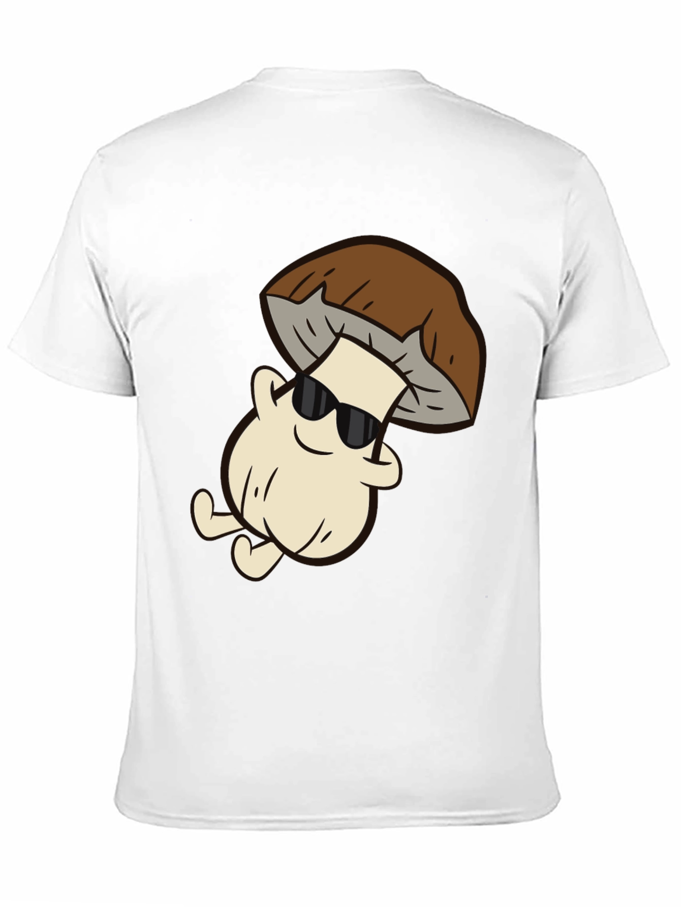 Cool Mushroom Graphic Tee - Black Cotton T-Shirt