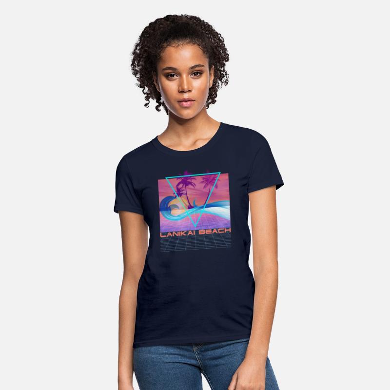 Lanikai Beach Retro 80S Vaporwave Beach