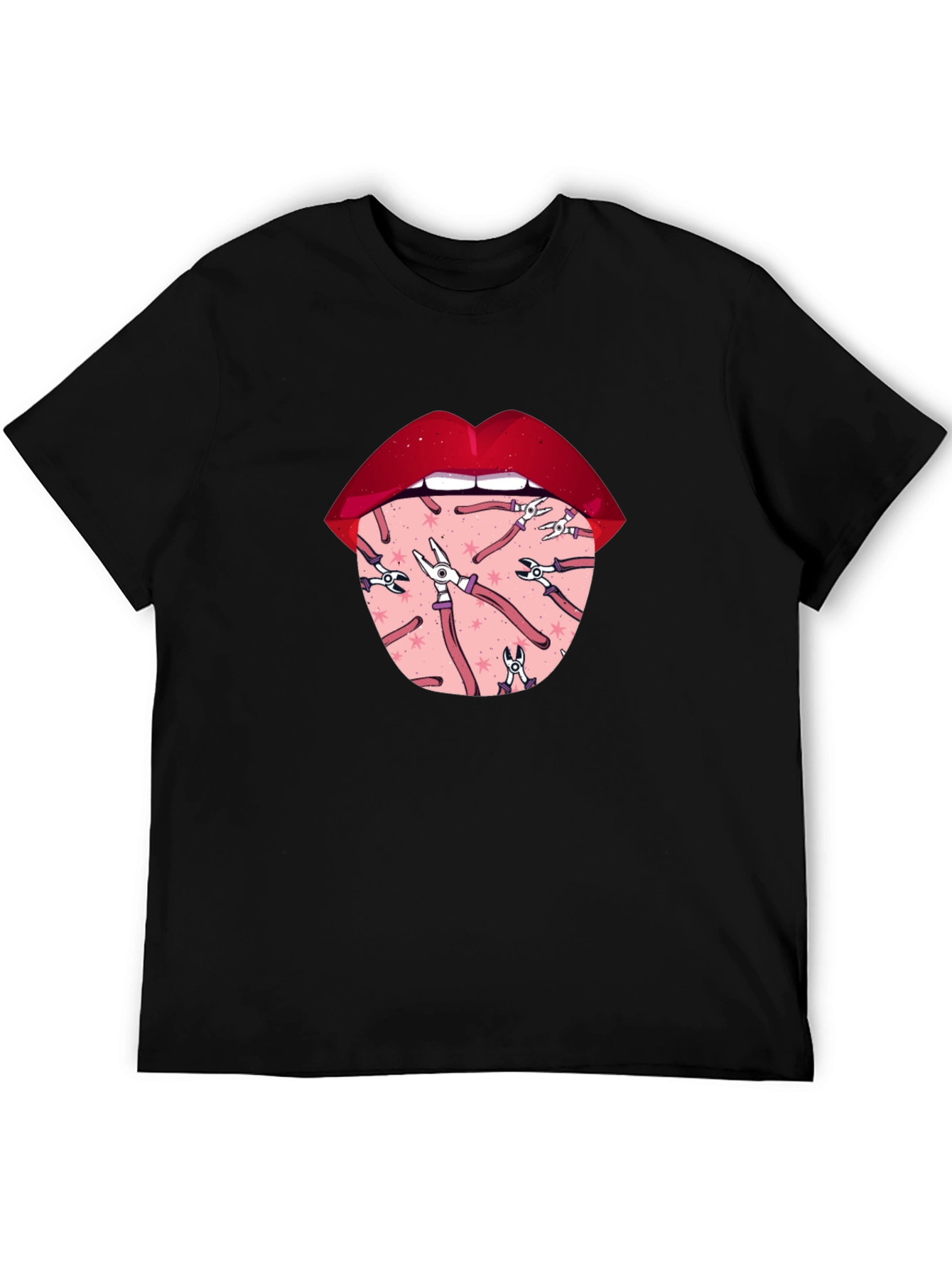 Novelty Graphic T-Shirt - Tongue Tool Design