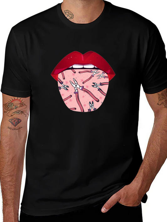 Novelty Graphic T-Shirt - Tongue Tool Design
