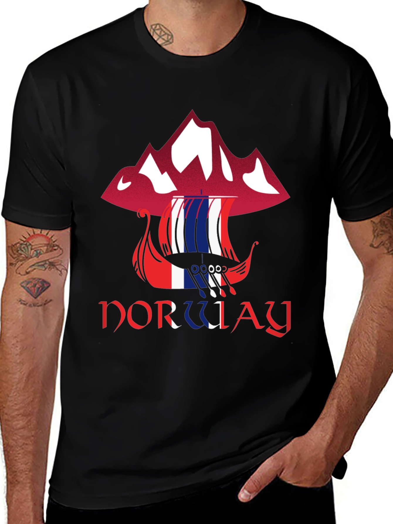 Norway Viking Ship Graphic Tee