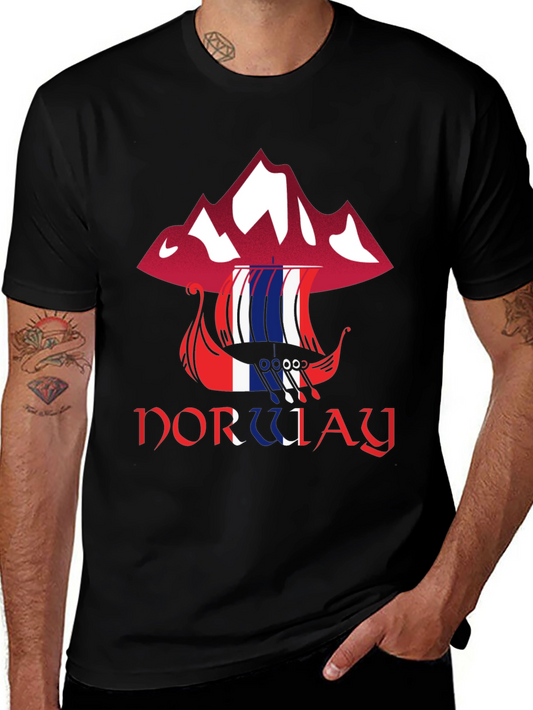 Norway Viking Ship Graphic Tee