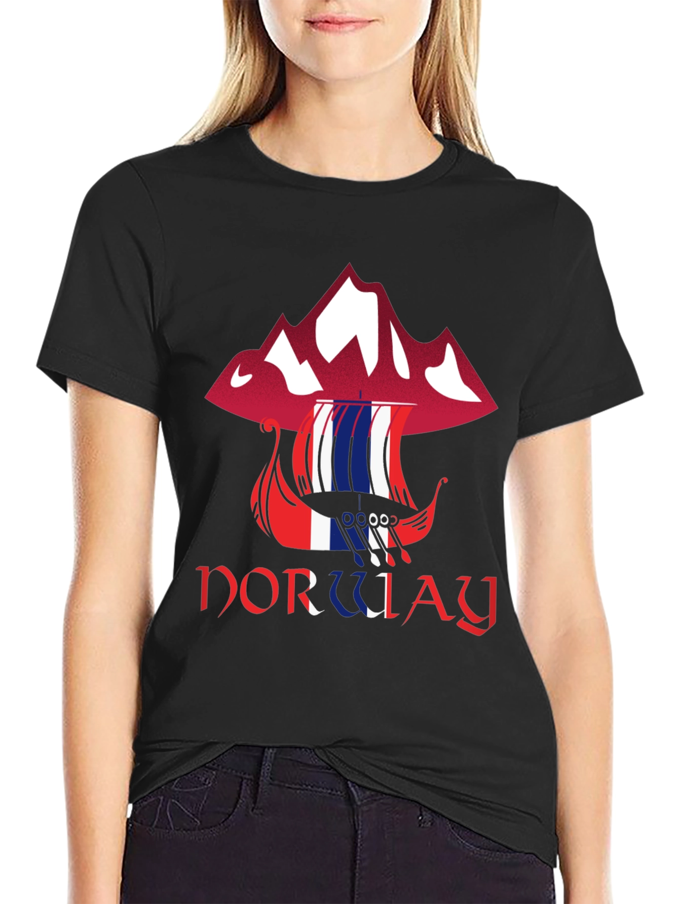 Norway Viking Ship Graphic Tee
