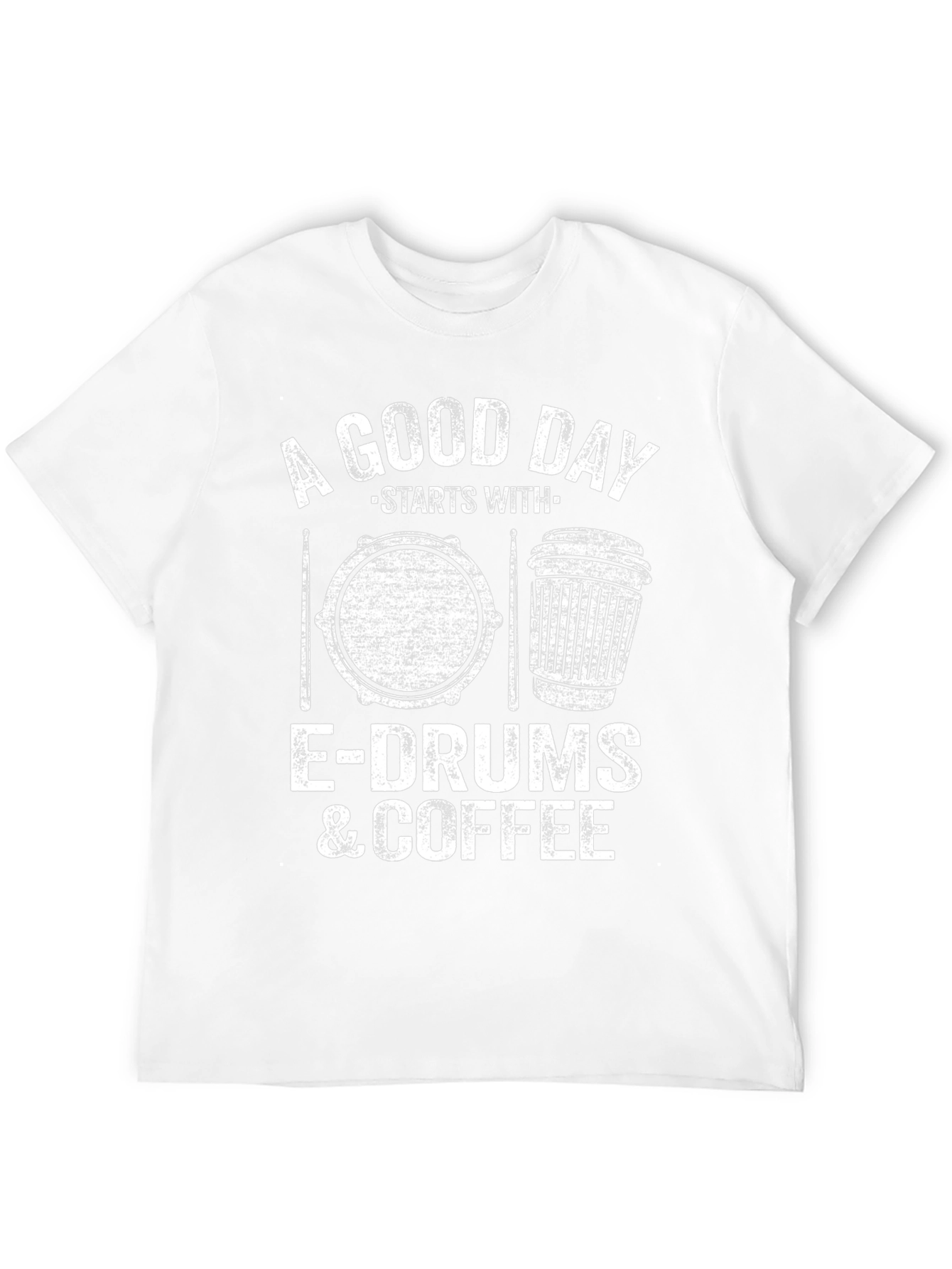 E-Drums & Coffee T-Shirt - Musicians Humor