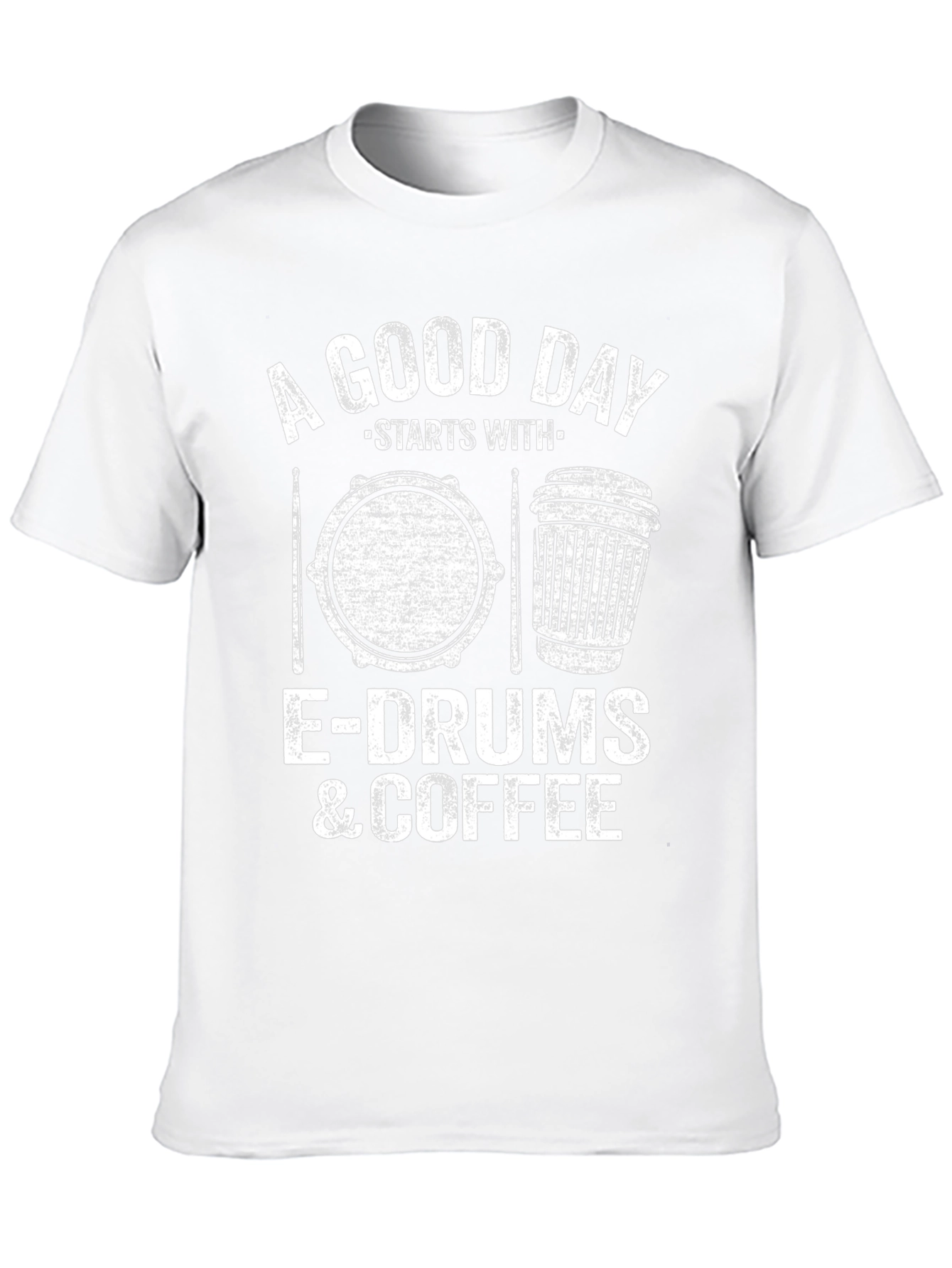 E-Drums & Coffee T-Shirt - Musicians Humor