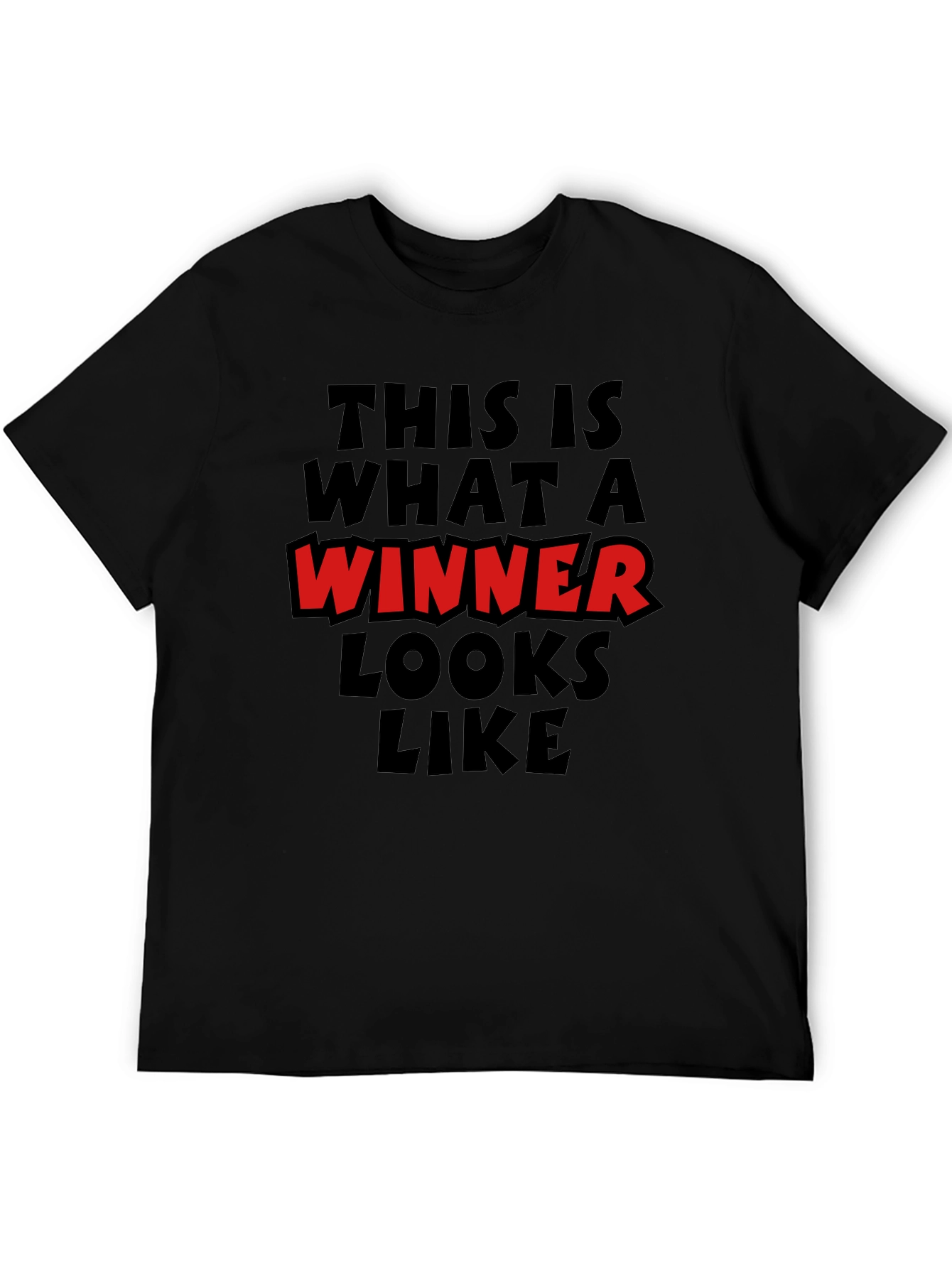 Winner Graphic Tee - Comfortable Black T-Shirt