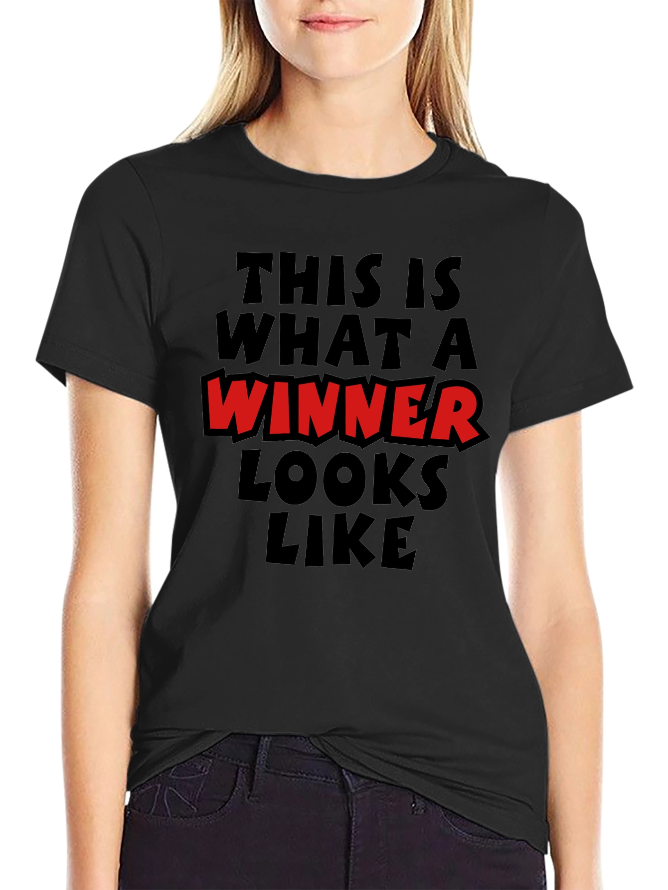 Winner Graphic Tee - Comfortable Black T-Shirt