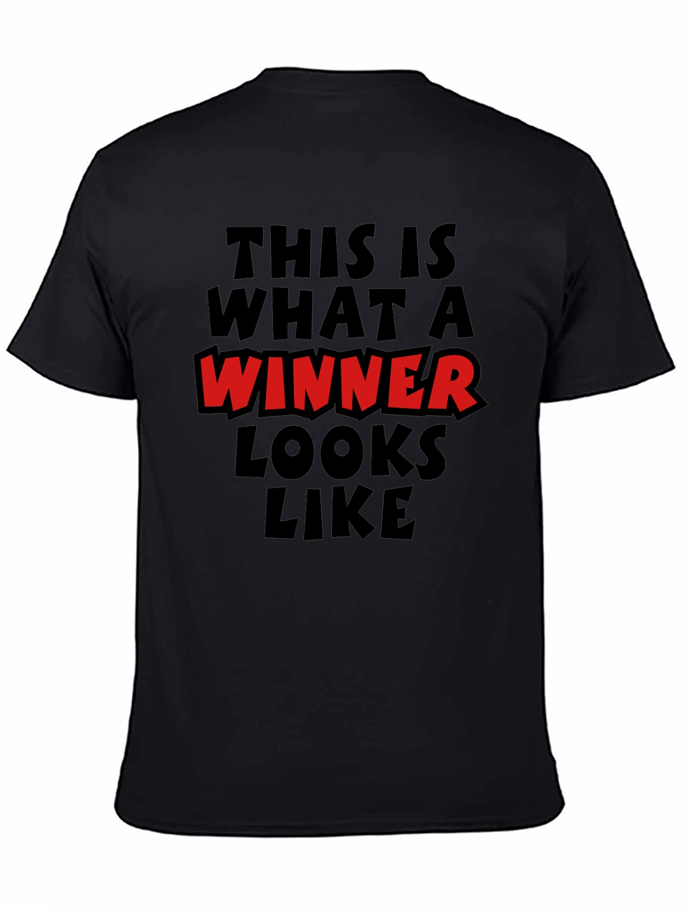 Winner Graphic Tee - Comfortable Black T-Shirt