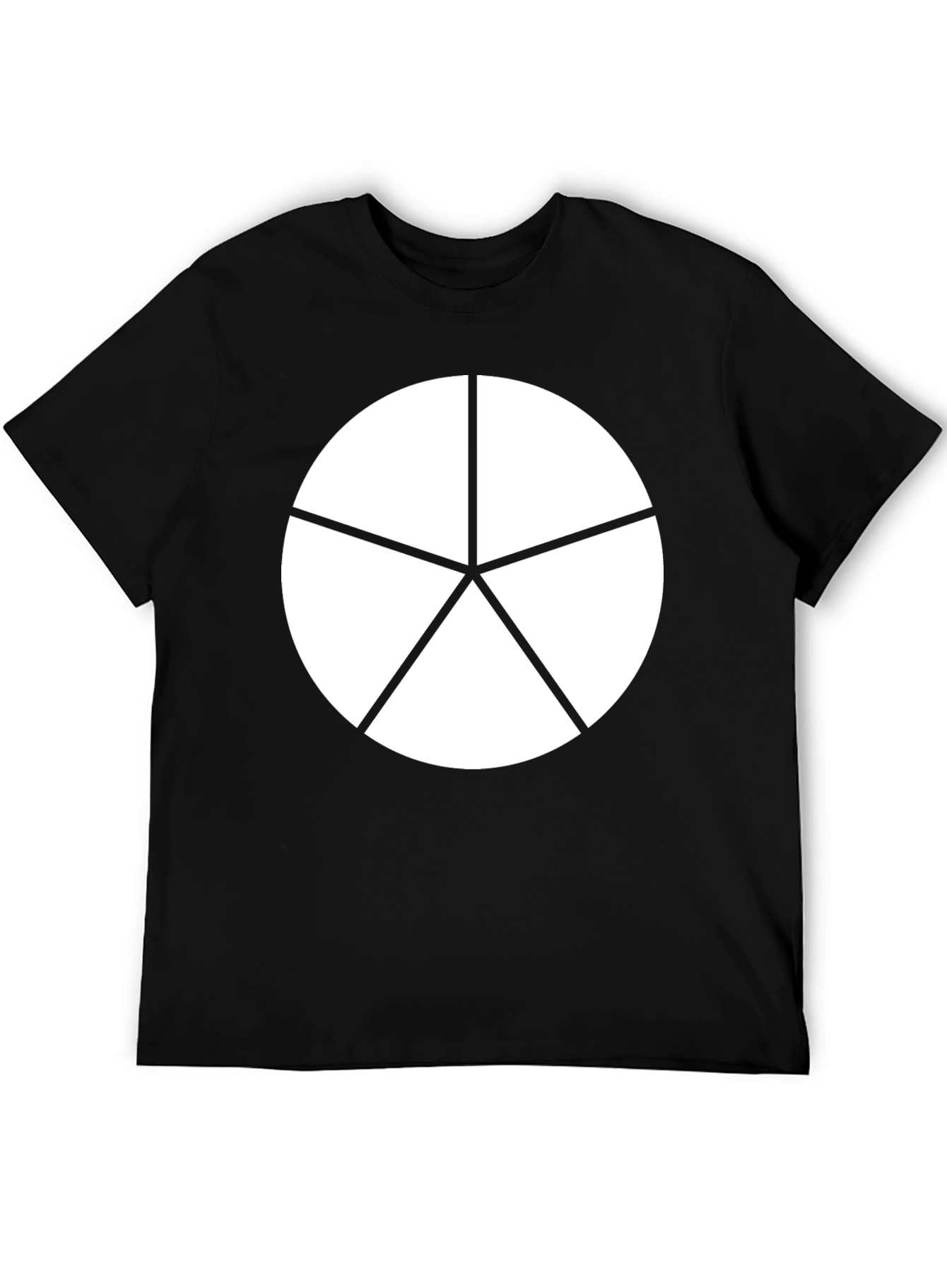 Geometric Starburst Graphic Tee - Black