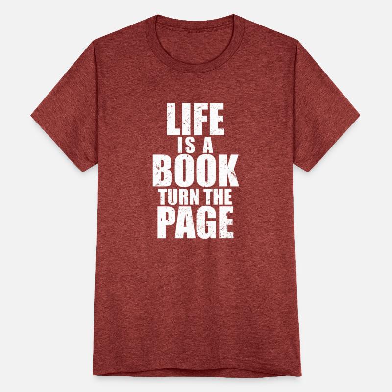 Life Is A Book Turn The Page Distressed