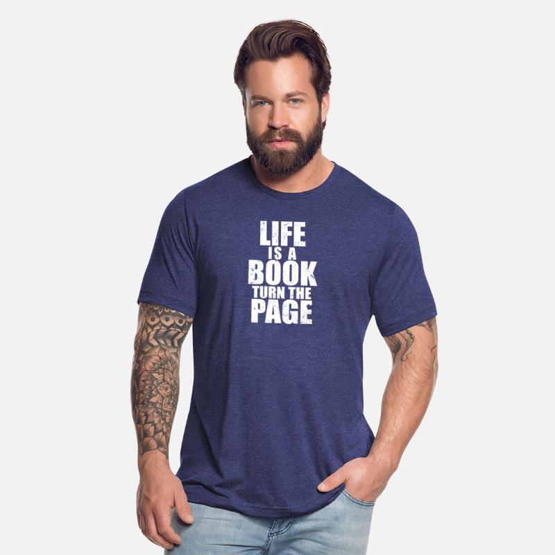 Life Is A Book Turn The Page Distressed