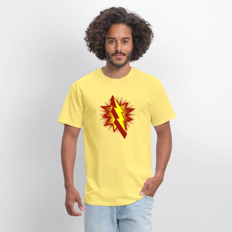 lightning strikes in comic style