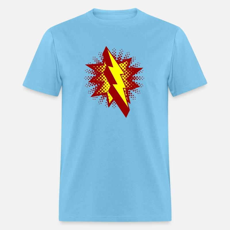 lightning strikes in comic style