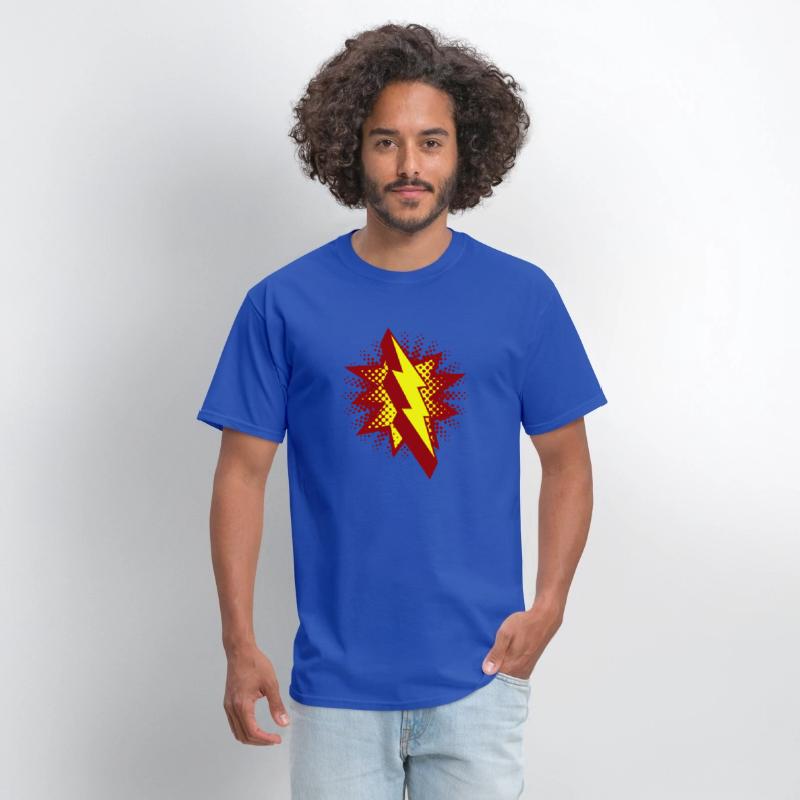 lightning strikes in comic style