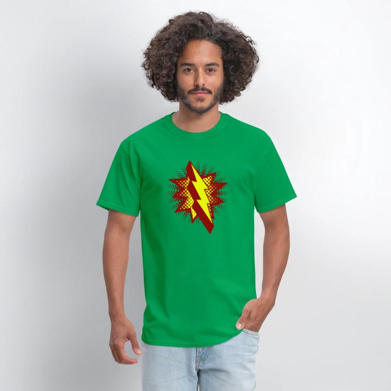 lightning strikes in comic style