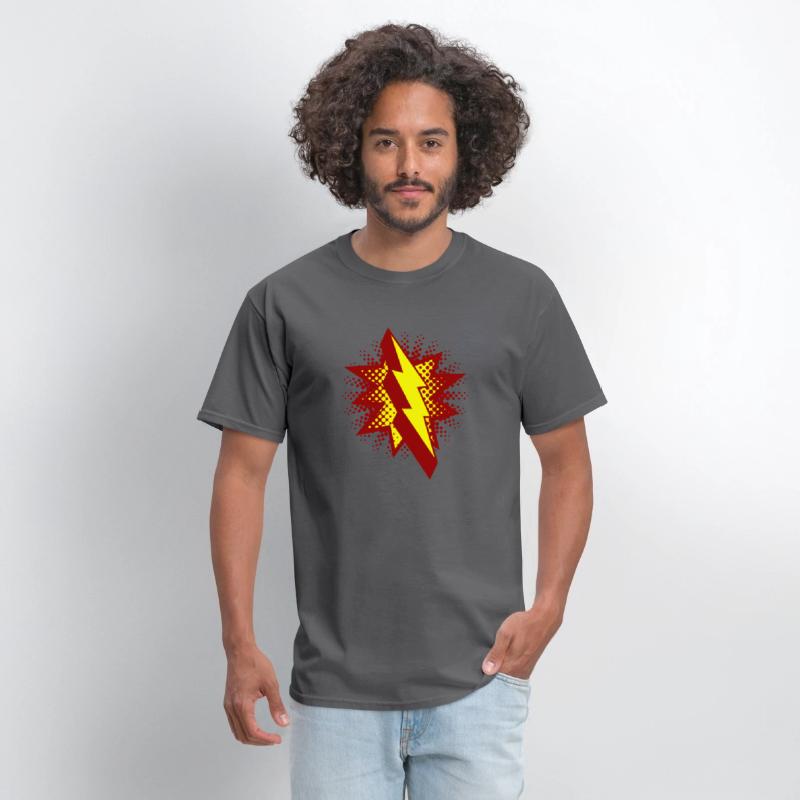 lightning strikes in comic style