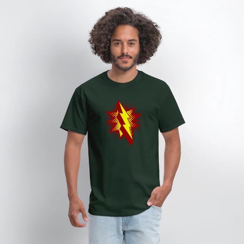 lightning strikes in comic style