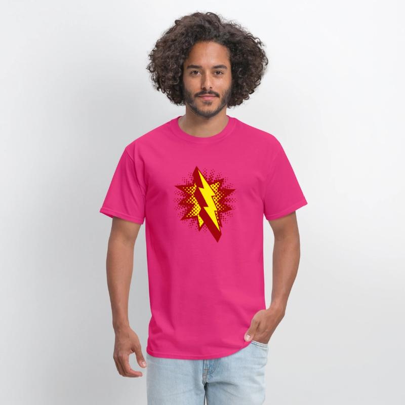 lightning strikes in comic style