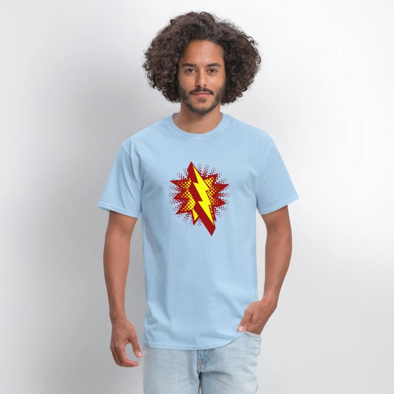 lightning strikes in comic style
