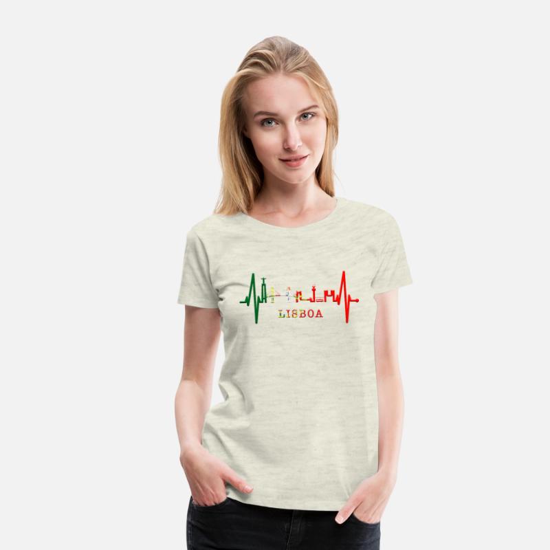 Lisbon Skyline Portugal Flag Painting Fan Art Love