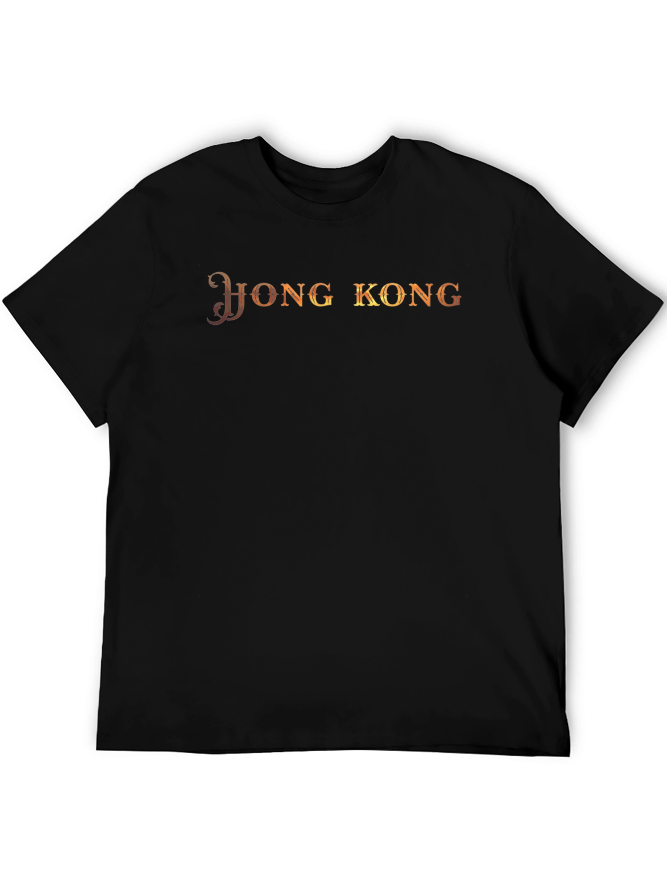 Hong Kong Graphic Tee - Black Crew Neck