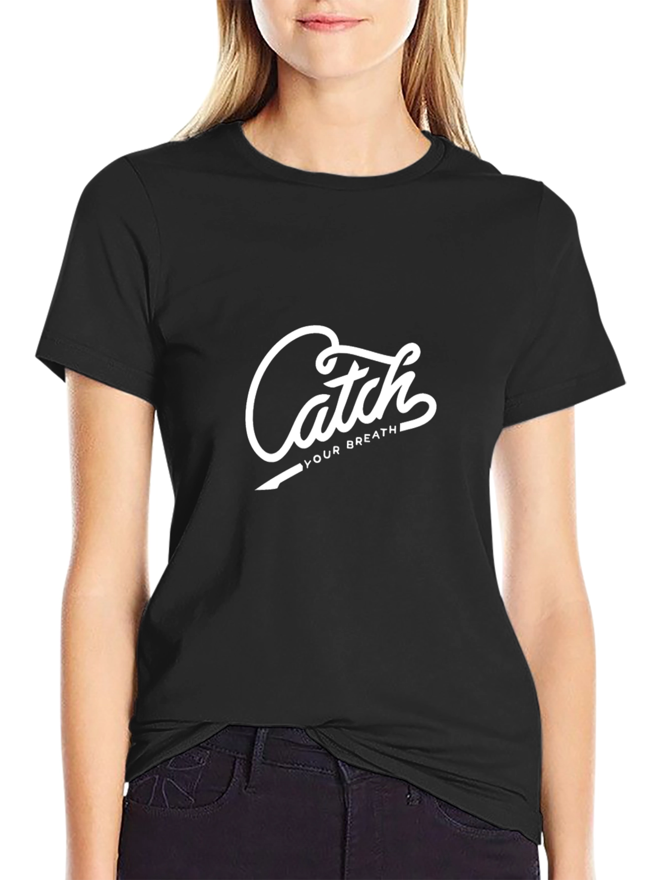 Catch Your Breath Graphic Tee - Black